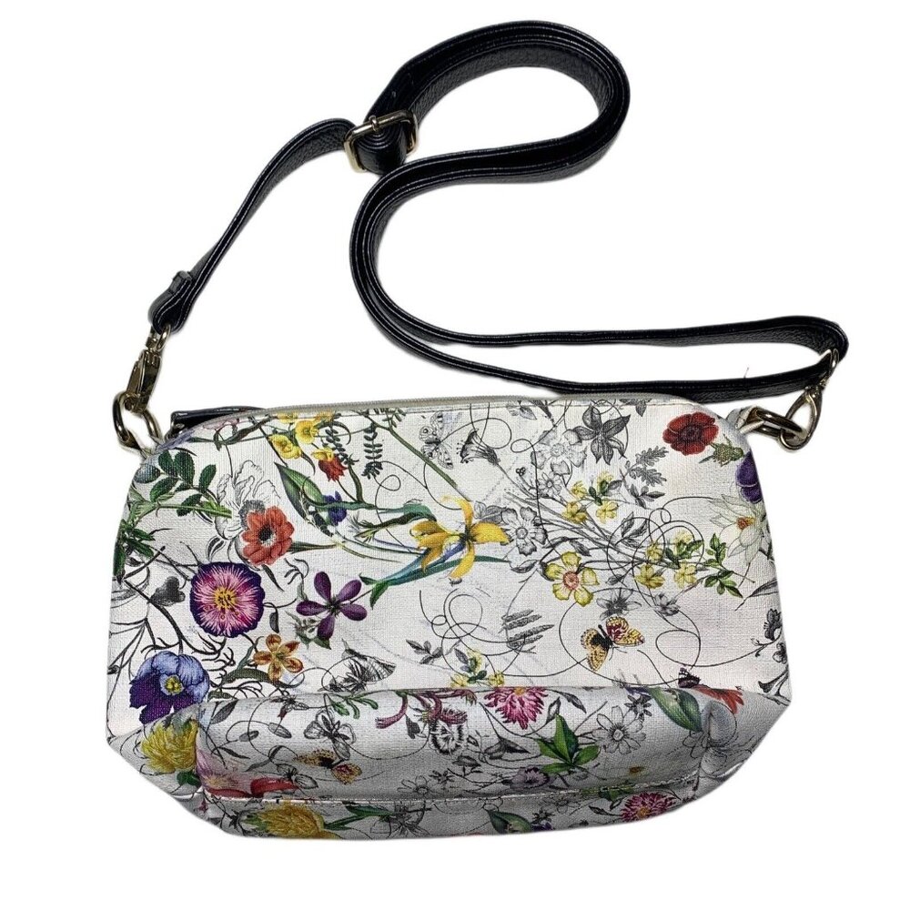Imoshion White Floral Adjustable Shoulder Strap Purse - Picture 4 of 7